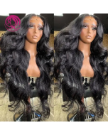 Wear And Go Glueless Human Hair Wigs,Long Straight Black Wig,100% Glueless Full Lace Human Hair Wig