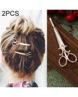 2 PCS Retro Word Hair Ornaments Personalized Hair Clips(Silver)