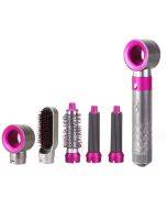 5 In 1 Hot Air Comb Automatic Curling Iron Curling & Straightening Hair Styling Comb Hair Dryer, Power: EU Plug