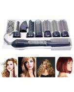 8 in 1 Professional Hair Dryer Hair Curler for Hotel Travel With Comb Powerful Hairdryer (Deep blue)