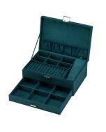 Double layer locking jewellery box storage box