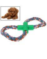 8 Shape Cotton Knot Rope Pet Puppy Chew Tug Toy, Random Color Delivery