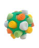 DM202206 Pet Sniffing Ball Dog Hidden Food Rubber Ball Sniffing Educational Toys(White Yellow Orange Green)
