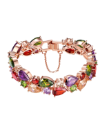 Fashion Mona Lisa Rose Gold Colorful Zircon Bead Bracelets