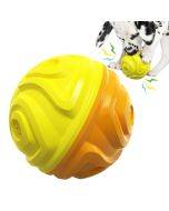 Dog Toothbrush Sound Molar Ball Texture Meteorite Dog Toy(Yellow Orange)