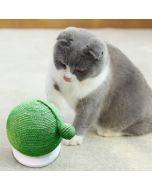 Sisal Wear-Resistant Claw Grinder Cat Catch Ball(White)