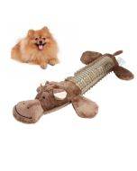 Dog Molar Tooth Cleaning Rubber Sound Small and Medium Dog Bite Toy(Brown)