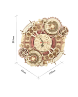 Robotime Zodiac Wall Clock TIME ART 3D Wooden Puzzle Model Building Block Kits DIY Gift for Children Kid Adult Home Decor Clock