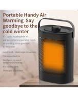 1500W Mini Space Heater with 3 Operating Modes, Adjustable Thermostat, Overheat and Tip-Over Protection for Home, Office and Under Desk - Black, CE Certified, Include VAT