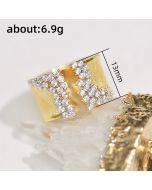 Hua micro zirconia color plated ring for men and women wedding party ring