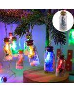 Christmas Tree String Lights LED Glass Wishing Bottle Drift Bottle Light Decorations for Home Battery Case Xmas.