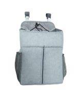 Baby Bed Organizer Newborn Crib Diaper Storage Hanging Bags Bedside Shelf Bag(Linen Gray)