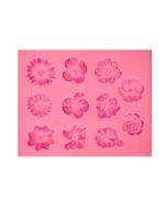 Fondant Cake Silicone Mold Chocolate Mold DIY Trumpet Flower Sun Flower Baking Decoration(Pink)