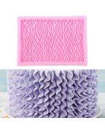 CC562 Food Grade Fondant Silicone Mold Pleated Skirt Cake Decorating Tool