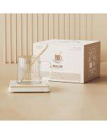 CEOOL Thermostatic Cup Electric Heating Coaster Coffee Thermal Cup Pad,CN Plug, Spec: Glass Cup