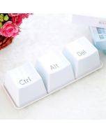 3pcs/set 301-400ML Keyboard Button Shape Cup Coffee Cup(White)