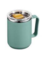 401-500ml 304 Stainless Steel Portable Mug Coffee Cup with Lid Leakproof Thermos Drink Bottle(Green)