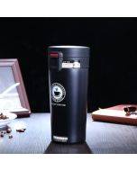 Stainless Steel Thermos Cups Insulated Tumbler, Capacity:380ml(BLACK)