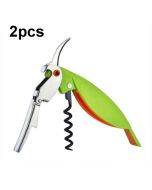 2pcs Parrot Shape Wine Bottle Opener Plastic Bottle Opener(Color Random Delivery)