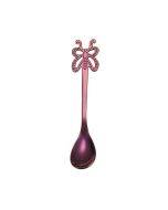 Multicolor Stainless Steel Butterfly Coffee Spoon Fruit Cold Drink Ice Cream Dessert Tea Spoon