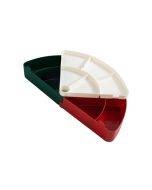 Home Living Room Multi-Grid Candy Box Multi-Layer Plastic Nut Snack Fruit Tray(White Red Green)