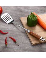 304 Stainless Steel Wooden Handle Kitchenware Kitchen Equipment, Style: Slotted Shovel