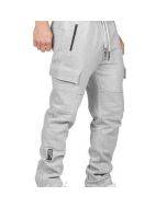 Men's Elastic Waist Joggers with Zipper Pockets