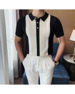 Mens Casual And Business Knited Polo T-shirt