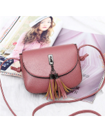 Women Vintage Solid Tassel Crossbody Bags Leisure Shoulder Bags
