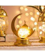 LED Moon Star Castle Palaces Iron Modeling Lamp Festival Desktop Decoration Battery Decorative Lamp.