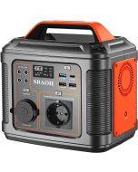 SBAOH  P302 Portable power station 300W, 296Wh generator quick charge 230V AC sockets/DC ports and LED flashlight, mobile power generator for travel/camping/outdoors