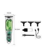 KM-322 Transparent Body Hair Clipper LED LCD Digital Display USB Hair Clipper
