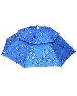 Double-layer umbrella cap sunny and rainy outdoor fishing umbrella sun hat tea hat bucket hat umbrella folding large head umbrella cap