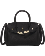 Net red sense lychee pattern large-capacity handbag bag female 2023 new trendy fashion one shoulder Messenger Kelly bag