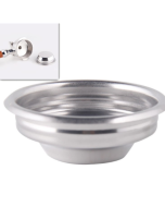 Semi-automatic coffee machine stainless steel powder bowl, brewing head filter, bottomless handle filter, specification: double cup, size: 58 mm universal