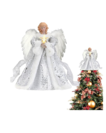 anjo enfeites natal | Pendente árvore anjo acrílico co luz | Estátua anjo elegante copa árvore brilhante para decoração árvore natal interna ao ar livre festa Sritob