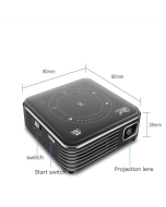 P11 854x480 DLP Smart Projector with IR Remote, Android 9.0 ,4GB+32GB