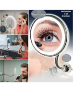 360° Flexible Light Up 10X Magnification Makeup Mirror