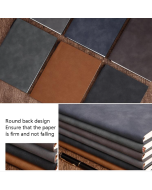 2 copies for sale Business notebook PU retro soft leather office notepad, cover color: light gray ordinary style, specifications: A5