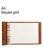 A4 imitation leather loose-leaf grid notebook, style: Cornell lined inner core