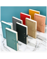 B5 PU Leather Frosted Cover Embossed Buckle Notebook