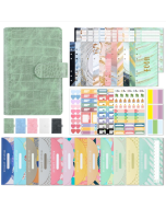 A6 YMX-012 Patchwork Macaron Loose-leaf Notebook Cash Budget Financial Planning Handbook