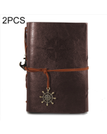 Spiral notebook diary notepad vintage pirate anchor PU leather stationery gift traveler magazine book