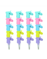 Cute cartoon expression block pencil student writing pencil, color random delivery