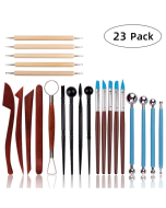 23-Piece Wooden Clay Molding Clay Tool Set Multi-Functional Carving Combo Set