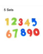 5 sets to sell sponge painting brush Children's art painting stamp tools, color random delivery (0-9 numbers sponge)