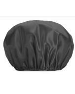 Hot sale solid satin extra large bath shower cap double layer waterproof bonnet bathing cap