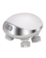 K111 Hot Compress Red Light Head Massager Electric Kneading Vibration Waterproof Head Massager (White)