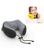 U-shaped electric massage pillow kneading shoulder and neck massager, style: battery models (black color)