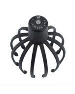 Electric Scalp Massager Multi Claw Vibration Decompression Stimulating Hair Scratcher // Rechargeable Model Octopus Scalp Massager Intelligent Head Massager (Black)